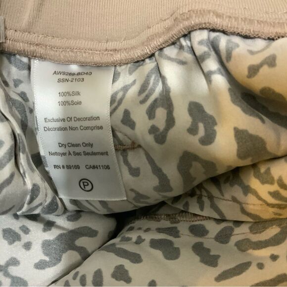 ATM Anthony Thomas Melillo Women's Silk Ocelot Leopard Print Trouser Pants S - Picture 7 of 10